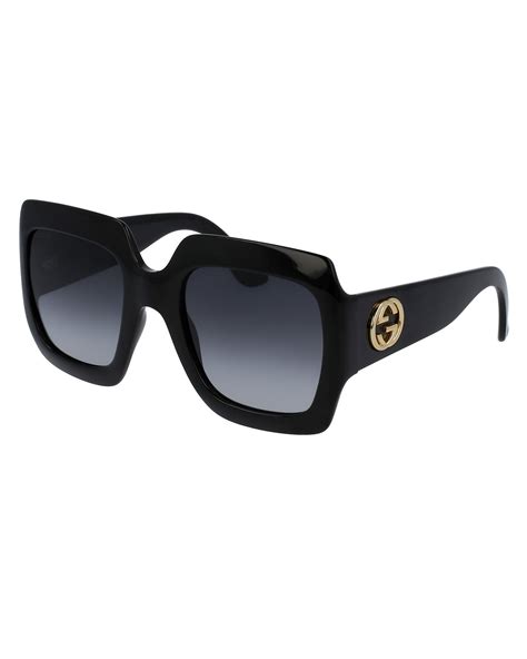 gucci 51mm square sunglasses|gucci oversized square sunglasses black.